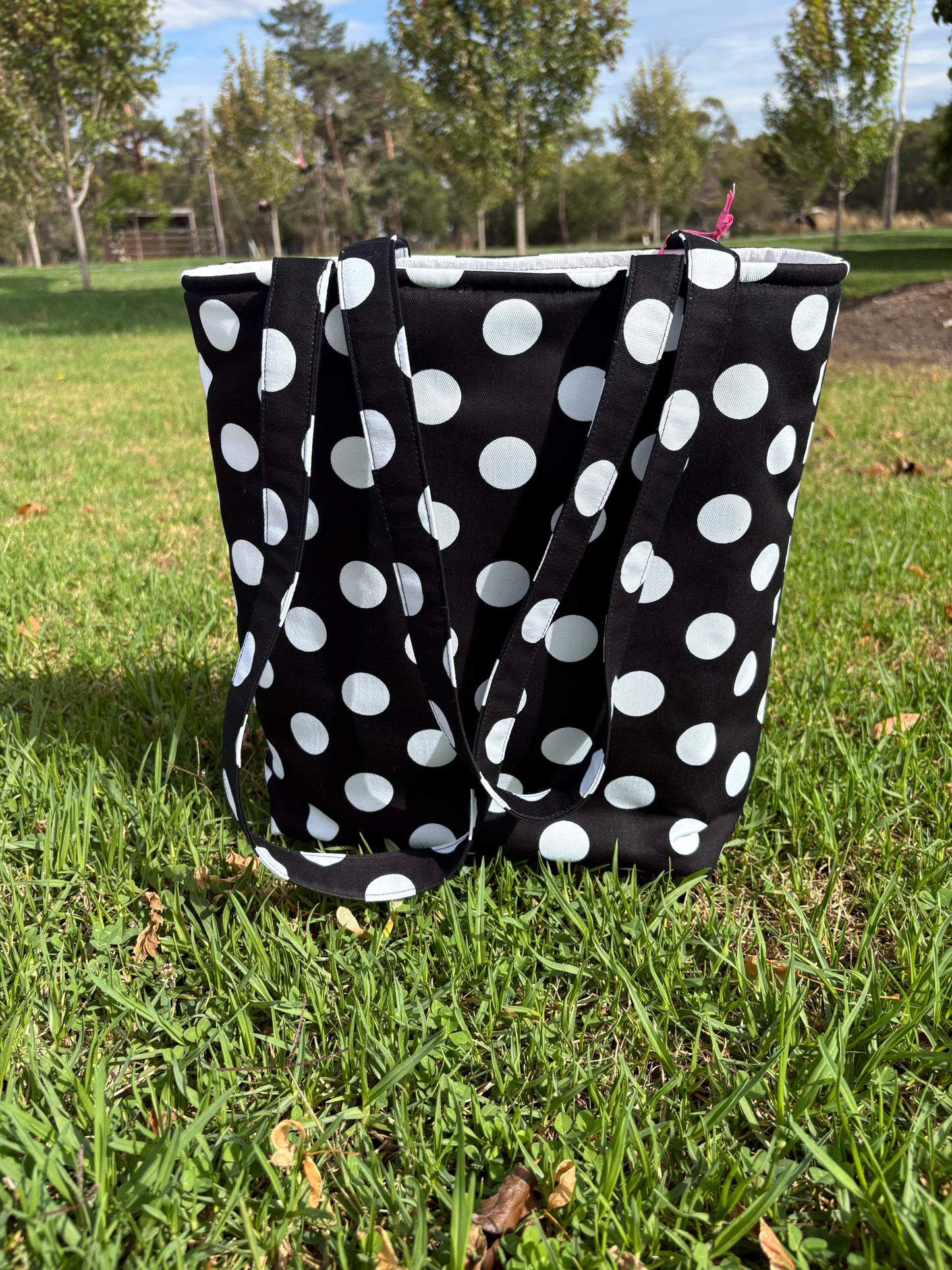 Classic black and white tote